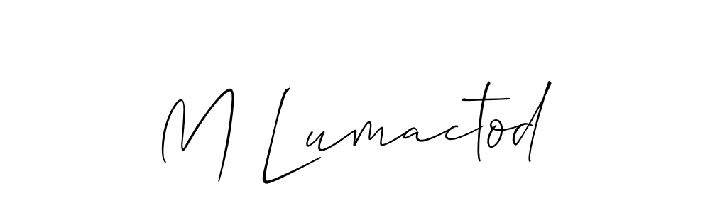 Best and Professional Signature Style for M Lumactod. Allison_Script Best Signature Style Collection. M Lumactod signature style 2 images and pictures png