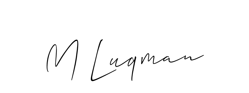 Once you've used our free online signature maker to create your best signature Allison_Script style, it's time to enjoy all of the benefits that M Luqman name signing documents. M Luqman signature style 2 images and pictures png