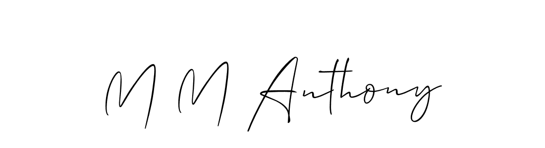 This is the best signature style for the M M Anthony name. Also you like these signature font (Allison_Script). Mix name signature. M M Anthony signature style 2 images and pictures png