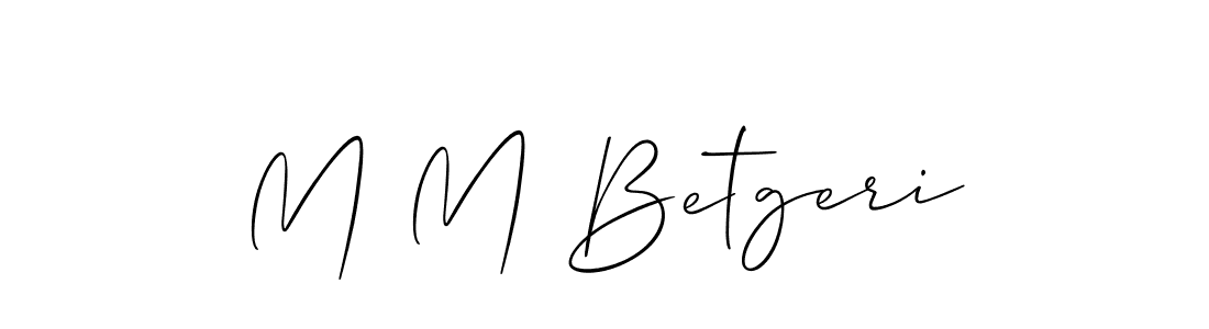 Use a signature maker to create a handwritten signature online. With this signature software, you can design (Allison_Script) your own signature for name M M Betgeri. M M Betgeri signature style 2 images and pictures png