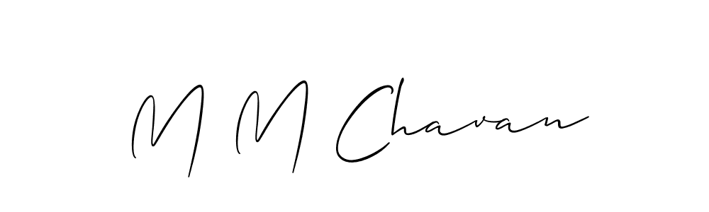 Allison_Script is a professional signature style that is perfect for those who want to add a touch of class to their signature. It is also a great choice for those who want to make their signature more unique. Get M M Chavan name to fancy signature for free. M M Chavan signature style 2 images and pictures png