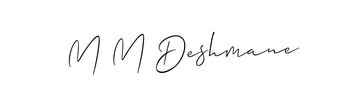 M M Deshmane stylish signature style. Best Handwritten Sign (Allison_Script) for my name. Handwritten Signature Collection Ideas for my name M M Deshmane. M M Deshmane signature style 2 images and pictures png