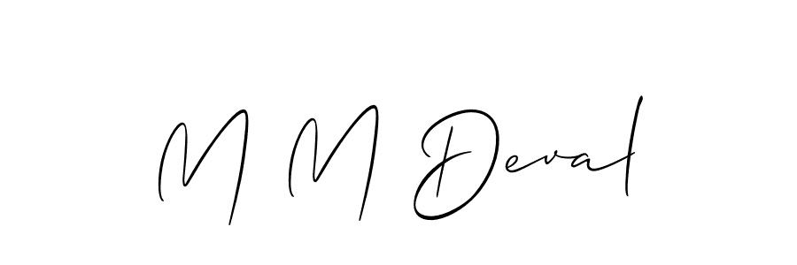 Create a beautiful signature design for name M M Deval. With this signature (Allison_Script) fonts, you can make a handwritten signature for free. M M Deval signature style 2 images and pictures png