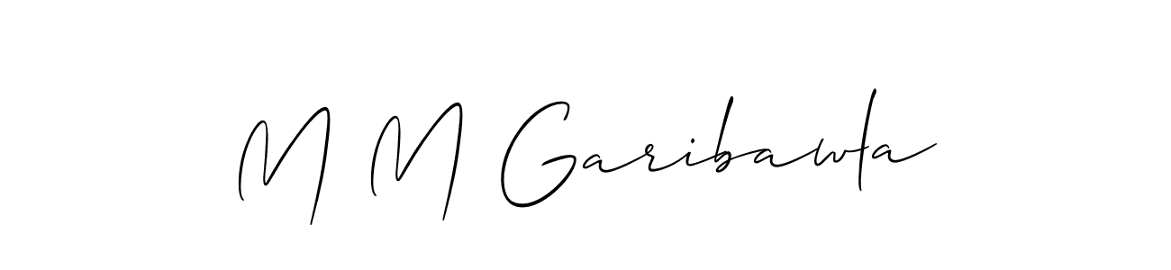 It looks lik you need a new signature style for name M M Garibawla. Design unique handwritten (Allison_Script) signature with our free signature maker in just a few clicks. M M Garibawla signature style 2 images and pictures png