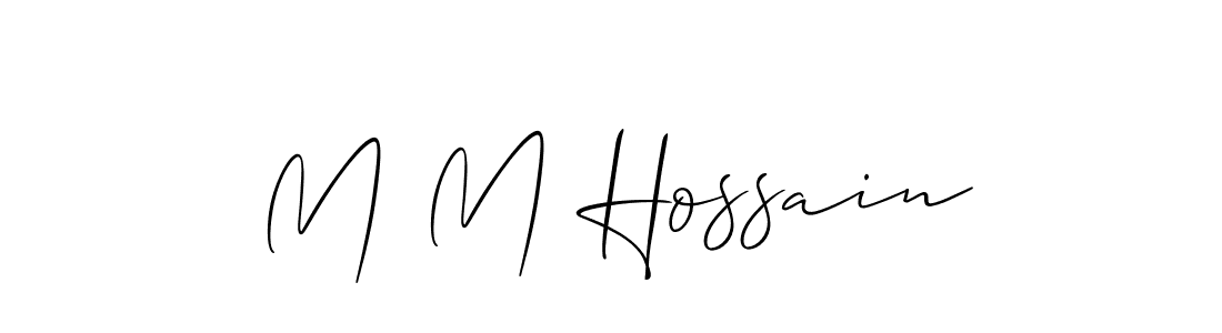 It looks lik you need a new signature style for name M M Hossain. Design unique handwritten (Allison_Script) signature with our free signature maker in just a few clicks. M M Hossain signature style 2 images and pictures png
