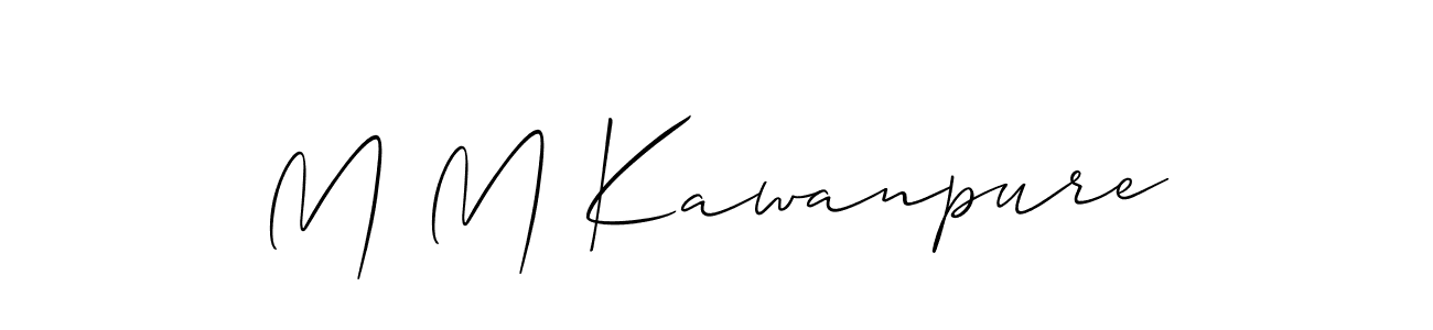 M M Kawanpure stylish signature style. Best Handwritten Sign (Allison_Script) for my name. Handwritten Signature Collection Ideas for my name M M Kawanpure. M M Kawanpure signature style 2 images and pictures png