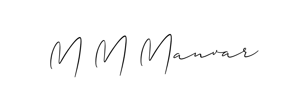 How to Draw M M Manvar signature style? Allison_Script is a latest design signature styles for name M M Manvar. M M Manvar signature style 2 images and pictures png