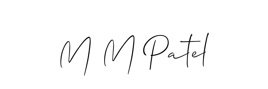 How to make M M Patel signature? Allison_Script is a professional autograph style. Create handwritten signature for M M Patel name. M M Patel signature style 2 images and pictures png