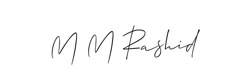 Also You can easily find your signature by using the search form. We will create M M Rashid name handwritten signature images for you free of cost using Allison_Script sign style. M M Rashid signature style 2 images and pictures png