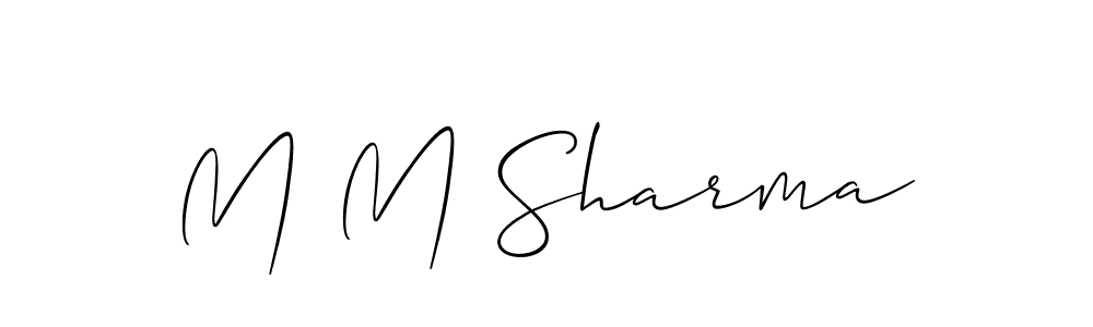 Allison_Script is a professional signature style that is perfect for those who want to add a touch of class to their signature. It is also a great choice for those who want to make their signature more unique. Get M M Sharma name to fancy signature for free. M M Sharma signature style 2 images and pictures png