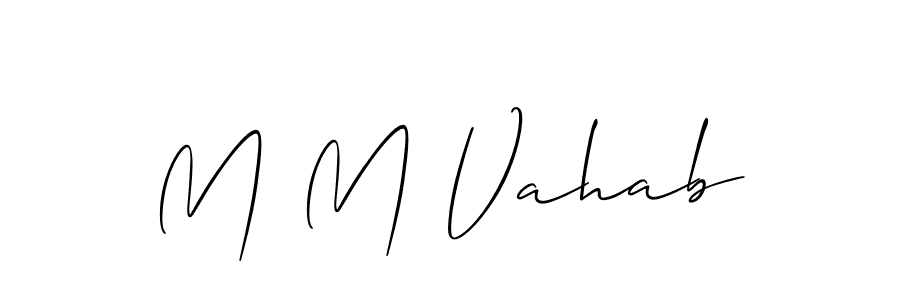 This is the best signature style for the M M Vahab name. Also you like these signature font (Allison_Script). Mix name signature. M M Vahab signature style 2 images and pictures png