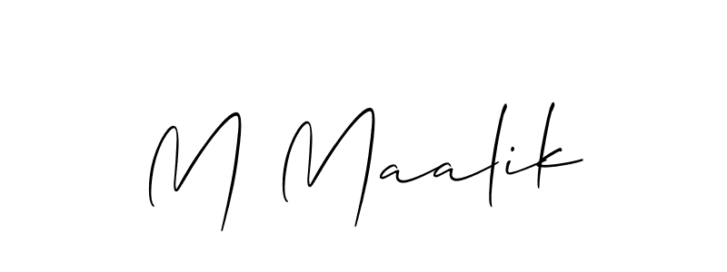 M Maalik stylish signature style. Best Handwritten Sign (Allison_Script) for my name. Handwritten Signature Collection Ideas for my name M Maalik. M Maalik signature style 2 images and pictures png