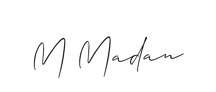 You can use this online signature creator to create a handwritten signature for the name M Madan. This is the best online autograph maker. M Madan signature style 2 images and pictures png