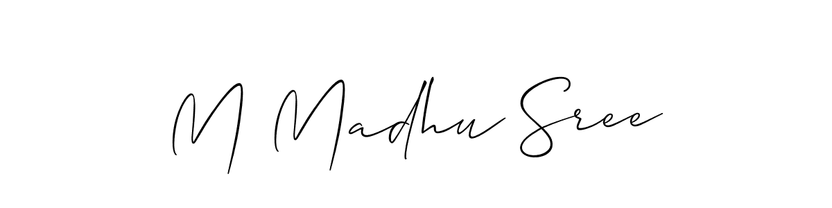 Best and Professional Signature Style for M Madhu Sree. Allison_Script Best Signature Style Collection. M Madhu Sree signature style 2 images and pictures png