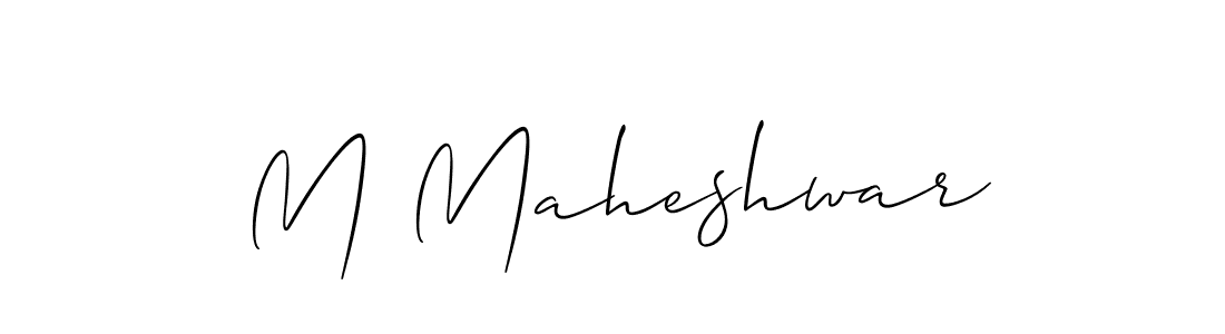 Also You can easily find your signature by using the search form. We will create M Maheshwar name handwritten signature images for you free of cost using Allison_Script sign style. M Maheshwar signature style 2 images and pictures png