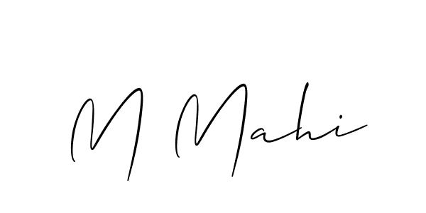How to make M Mahi signature? Allison_Script is a professional autograph style. Create handwritten signature for M Mahi name. M Mahi signature style 2 images and pictures png