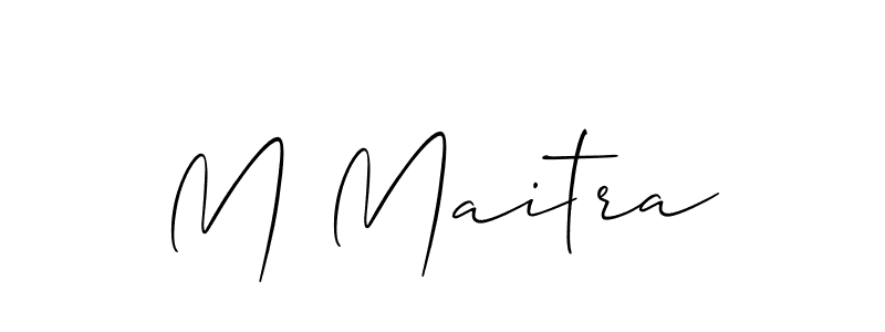 Make a beautiful signature design for name M Maitra. With this signature (Allison_Script) style, you can create a handwritten signature for free. M Maitra signature style 2 images and pictures png