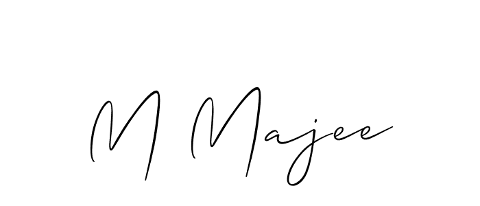 Allison_Script is a professional signature style that is perfect for those who want to add a touch of class to their signature. It is also a great choice for those who want to make their signature more unique. Get M Majee name to fancy signature for free. M Majee signature style 2 images and pictures png