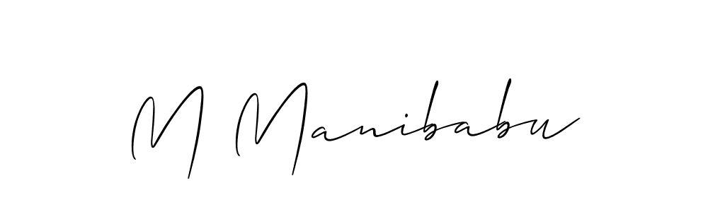 Also we have M Manibabu name is the best signature style. Create professional handwritten signature collection using Allison_Script autograph style. M Manibabu signature style 2 images and pictures png