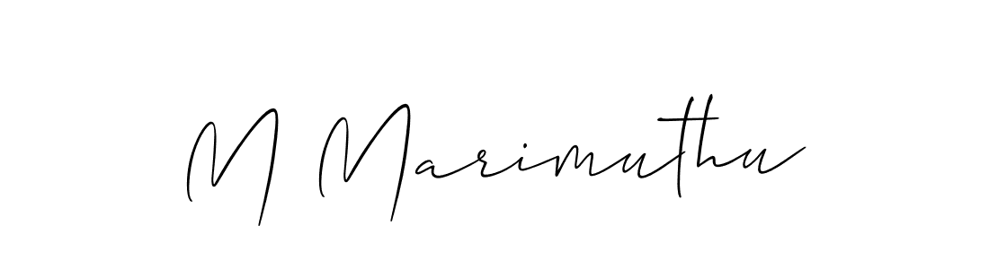 How to Draw M Marimuthu signature style? Allison_Script is a latest design signature styles for name M Marimuthu. M Marimuthu signature style 2 images and pictures png