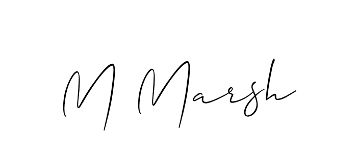 Also You can easily find your signature by using the search form. We will create M Marsh name handwritten signature images for you free of cost using Allison_Script sign style. M Marsh signature style 2 images and pictures png