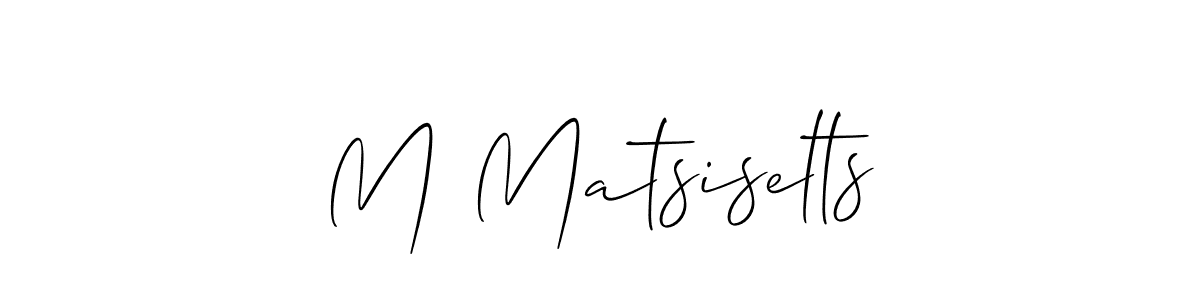 Make a beautiful signature design for name M Matsiselts. Use this online signature maker to create a handwritten signature for free. M Matsiselts signature style 2 images and pictures png