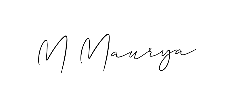 Make a beautiful signature design for name M Maurya. Use this online signature maker to create a handwritten signature for free. M Maurya signature style 2 images and pictures png