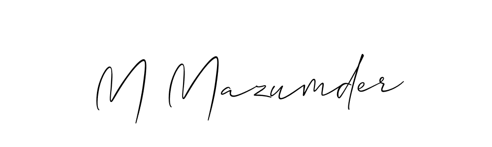Allison_Script is a professional signature style that is perfect for those who want to add a touch of class to their signature. It is also a great choice for those who want to make their signature more unique. Get M Mazumder name to fancy signature for free. M Mazumder signature style 2 images and pictures png
