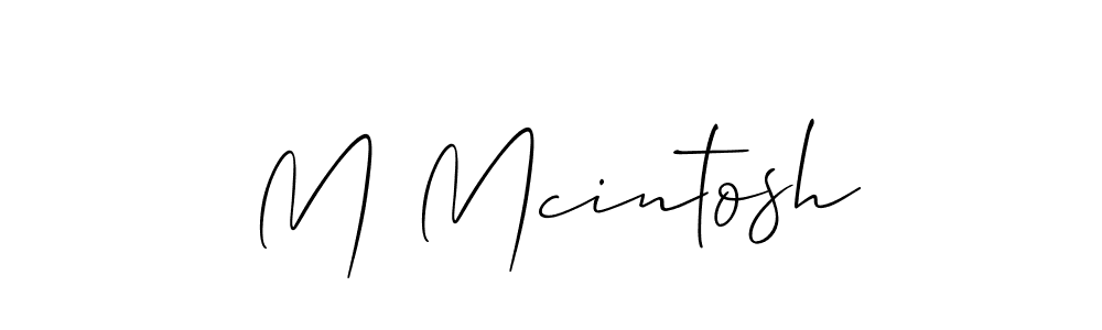 Use a signature maker to create a handwritten signature online. With this signature software, you can design (Allison_Script) your own signature for name M Mcintosh. M Mcintosh signature style 2 images and pictures png