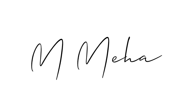 M Meha stylish signature style. Best Handwritten Sign (Allison_Script) for my name. Handwritten Signature Collection Ideas for my name M Meha. M Meha signature style 2 images and pictures png