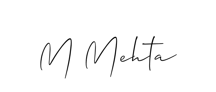 Similarly Allison_Script is the best handwritten signature design. Signature creator online .You can use it as an online autograph creator for name M Mehta. M Mehta signature style 2 images and pictures png