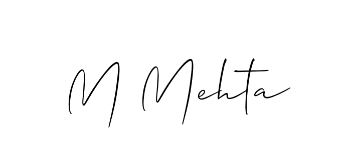 M Mehta stylish signature style. Best Handwritten Sign (Allison_Script) for my name. Handwritten Signature Collection Ideas for my name M Mehta. M Mehta signature style 2 images and pictures png