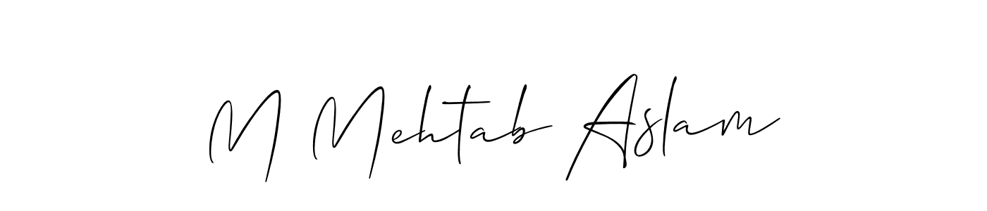 You can use this online signature creator to create a handwritten signature for the name M Mehtab Aslam. This is the best online autograph maker. M Mehtab Aslam signature style 2 images and pictures png