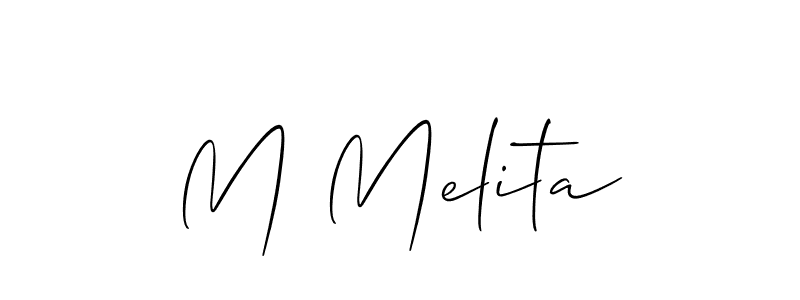 Make a short M Melita signature style. Manage your documents anywhere anytime using Allison_Script. Create and add eSignatures, submit forms, share and send files easily. M Melita signature style 2 images and pictures png