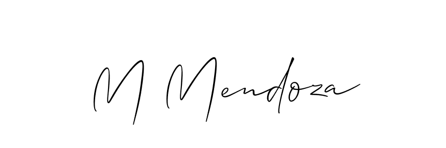 if you are searching for the best signature style for your name M Mendoza. so please give up your signature search. here we have designed multiple signature styles  using Allison_Script. M Mendoza signature style 2 images and pictures png