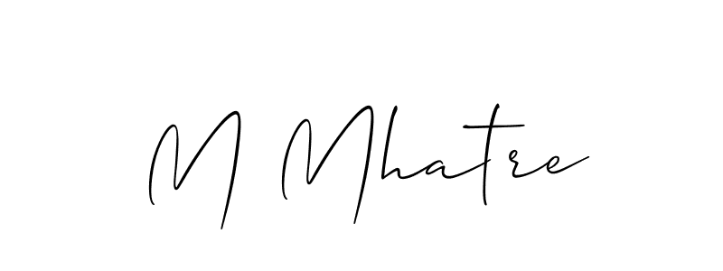 Make a beautiful signature design for name M Mhatre. With this signature (Allison_Script) style, you can create a handwritten signature for free. M Mhatre signature style 2 images and pictures png