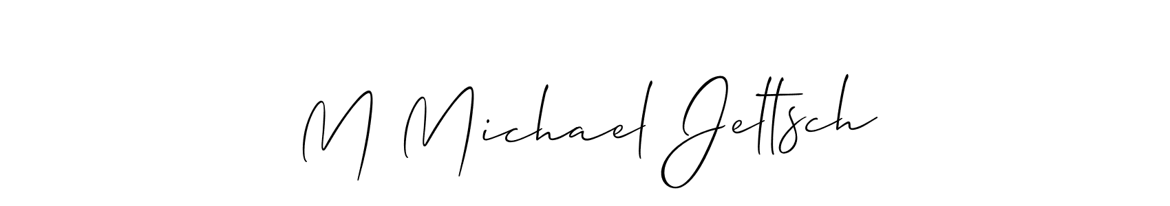 Allison_Script is a professional signature style that is perfect for those who want to add a touch of class to their signature. It is also a great choice for those who want to make their signature more unique. Get M Michael Jeltsch name to fancy signature for free. M Michael Jeltsch signature style 2 images and pictures png