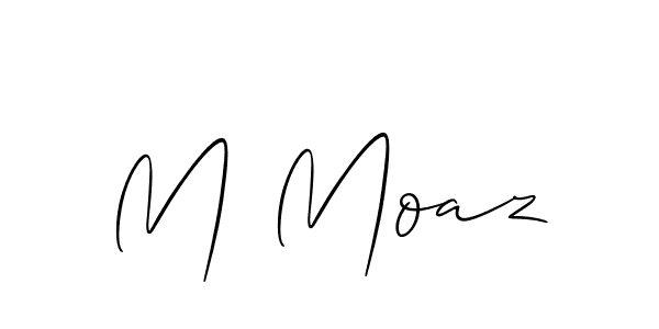 You should practise on your own different ways (Allison_Script) to write your name (M Moaz) in signature. don't let someone else do it for you. M Moaz signature style 2 images and pictures png