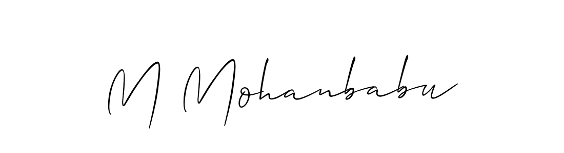 How to make M Mohanbabu signature? Allison_Script is a professional autograph style. Create handwritten signature for M Mohanbabu name. M Mohanbabu signature style 2 images and pictures png