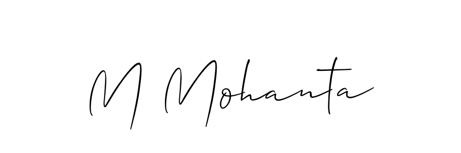 M Mohanta stylish signature style. Best Handwritten Sign (Allison_Script) for my name. Handwritten Signature Collection Ideas for my name M Mohanta. M Mohanta signature style 2 images and pictures png