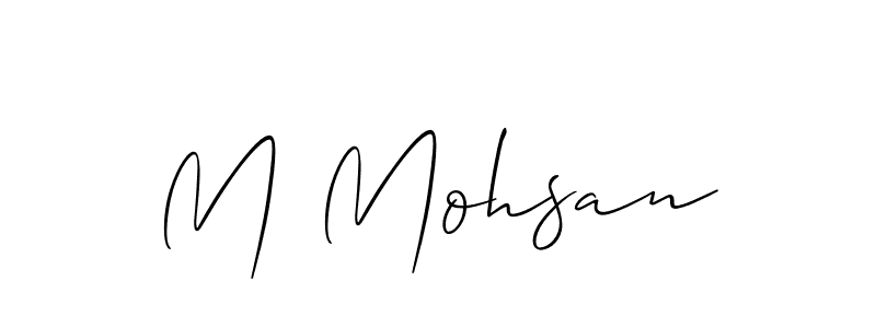 M Mohsan stylish signature style. Best Handwritten Sign (Allison_Script) for my name. Handwritten Signature Collection Ideas for my name M Mohsan. M Mohsan signature style 2 images and pictures png