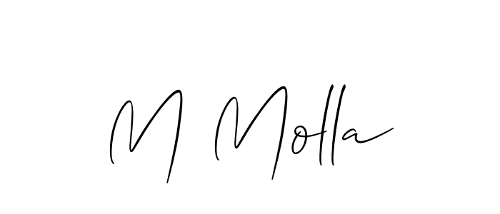 Best and Professional Signature Style for M Molla. Allison_Script Best Signature Style Collection. M Molla signature style 2 images and pictures png