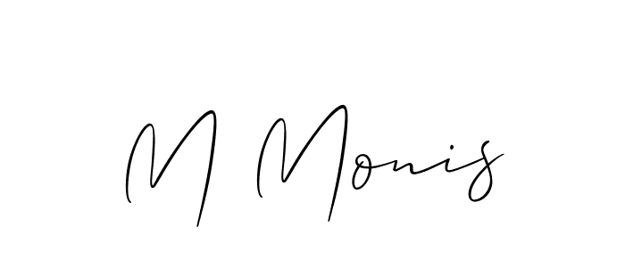 Best and Professional Signature Style for M Monis. Allison_Script Best Signature Style Collection. M Monis signature style 2 images and pictures png
