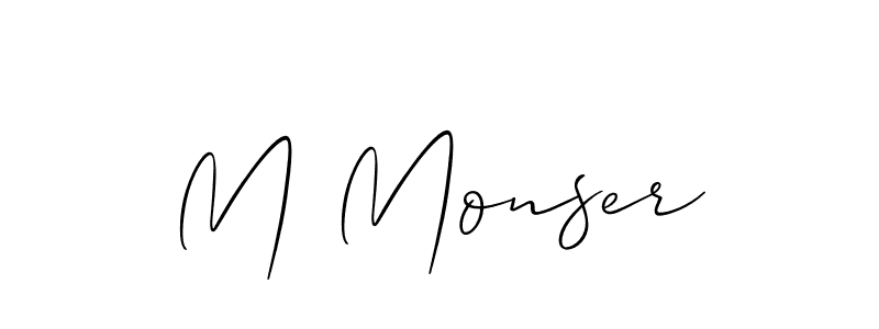 Make a beautiful signature design for name M Monser. Use this online signature maker to create a handwritten signature for free. M Monser signature style 2 images and pictures png