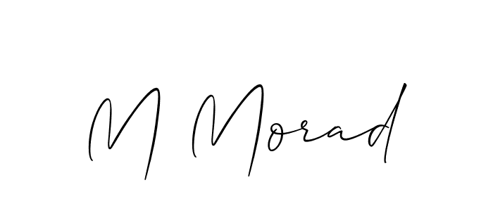 Make a beautiful signature design for name M Morad. With this signature (Allison_Script) style, you can create a handwritten signature for free. M Morad signature style 2 images and pictures png