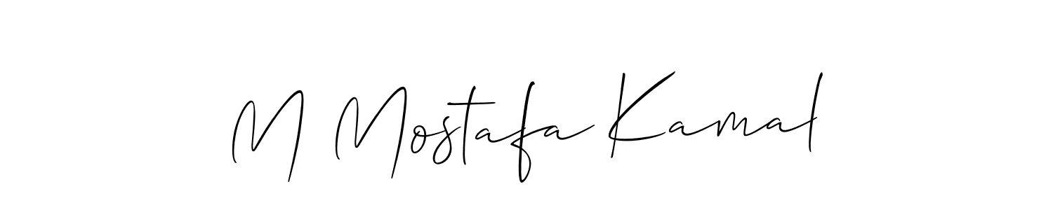 How to make M Mostafa Kamal name signature. Use Allison_Script style for creating short signs online. This is the latest handwritten sign. M Mostafa Kamal signature style 2 images and pictures png