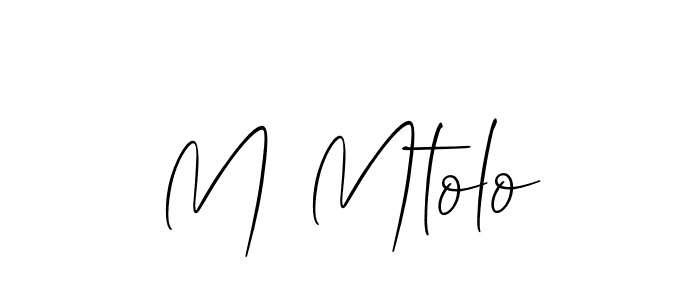 You should practise on your own different ways (Allison_Script) to write your name (M Mtolo) in signature. don't let someone else do it for you. M Mtolo signature style 2 images and pictures png