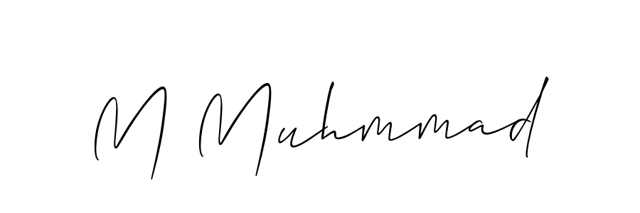 Also we have M Muhmmad name is the best signature style. Create professional handwritten signature collection using Allison_Script autograph style. M Muhmmad signature style 2 images and pictures png