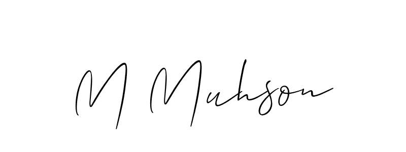 Make a beautiful signature design for name M Muhson. With this signature (Allison_Script) style, you can create a handwritten signature for free. M Muhson signature style 2 images and pictures png