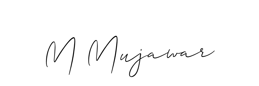 You should practise on your own different ways (Allison_Script) to write your name (M Mujawar) in signature. don't let someone else do it for you. M Mujawar signature style 2 images and pictures png